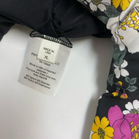 Veronica Beard Bikini Top Sz XL Celeste Scoop Neck Floral Multicolor NWT - Picture 5 of 8